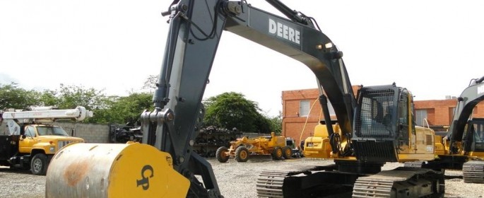 John Deere 270C LC Hydraulikbagger Bagger Kettenbagger Raupenbagger excavator Baggerdaumen Baumaschinen gebraucht