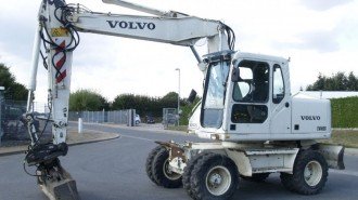 Volvo Mobilbagger EW 160B Bagger excavator Baumaschinen gebraucht Bilder Kleinanzeigen Inserate Ersatzteile Schaufel Reifen Strimak